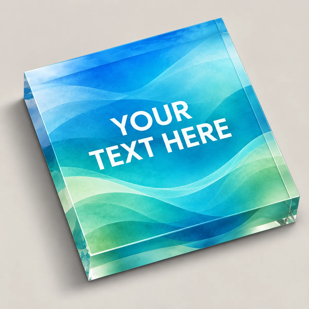 Clear Acrylic Colour Print Block